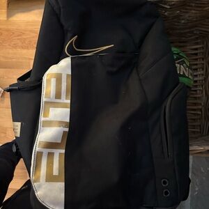 Nike Black and Gold Elite Backpack